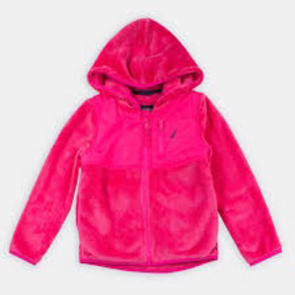 jaket hoodie bulu anak nautica