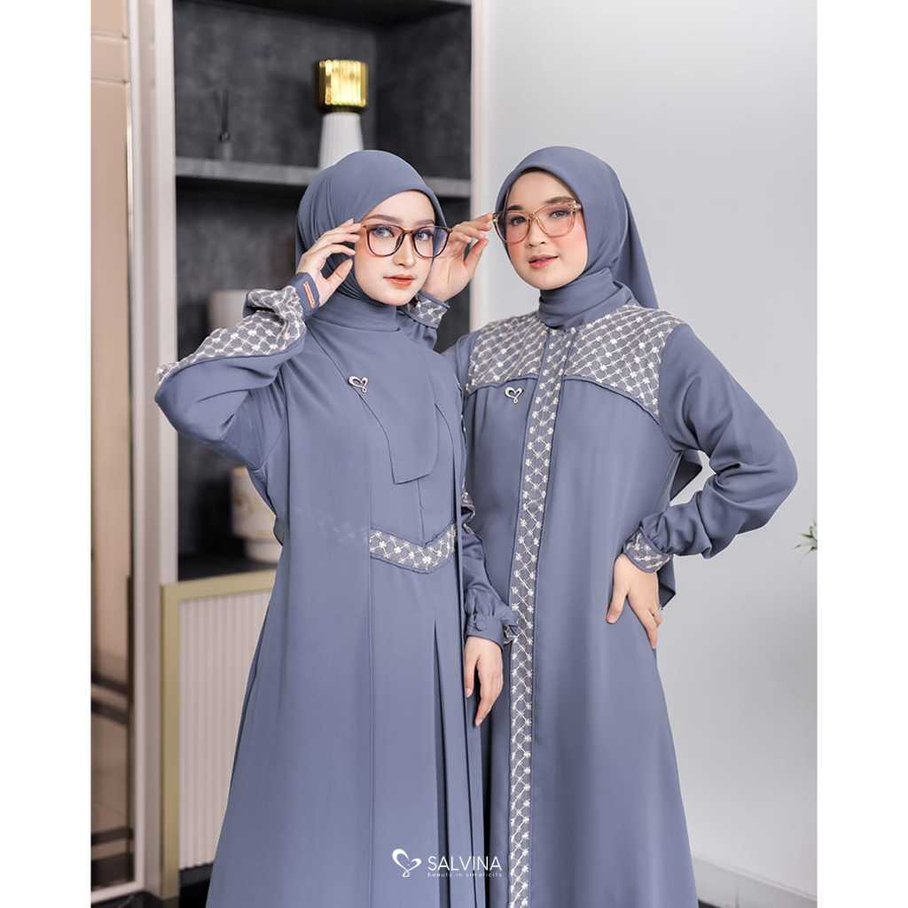 SALVINA Sahira Soft Denim (Tanpa jilbab) / Baju Lebaran Keluarga