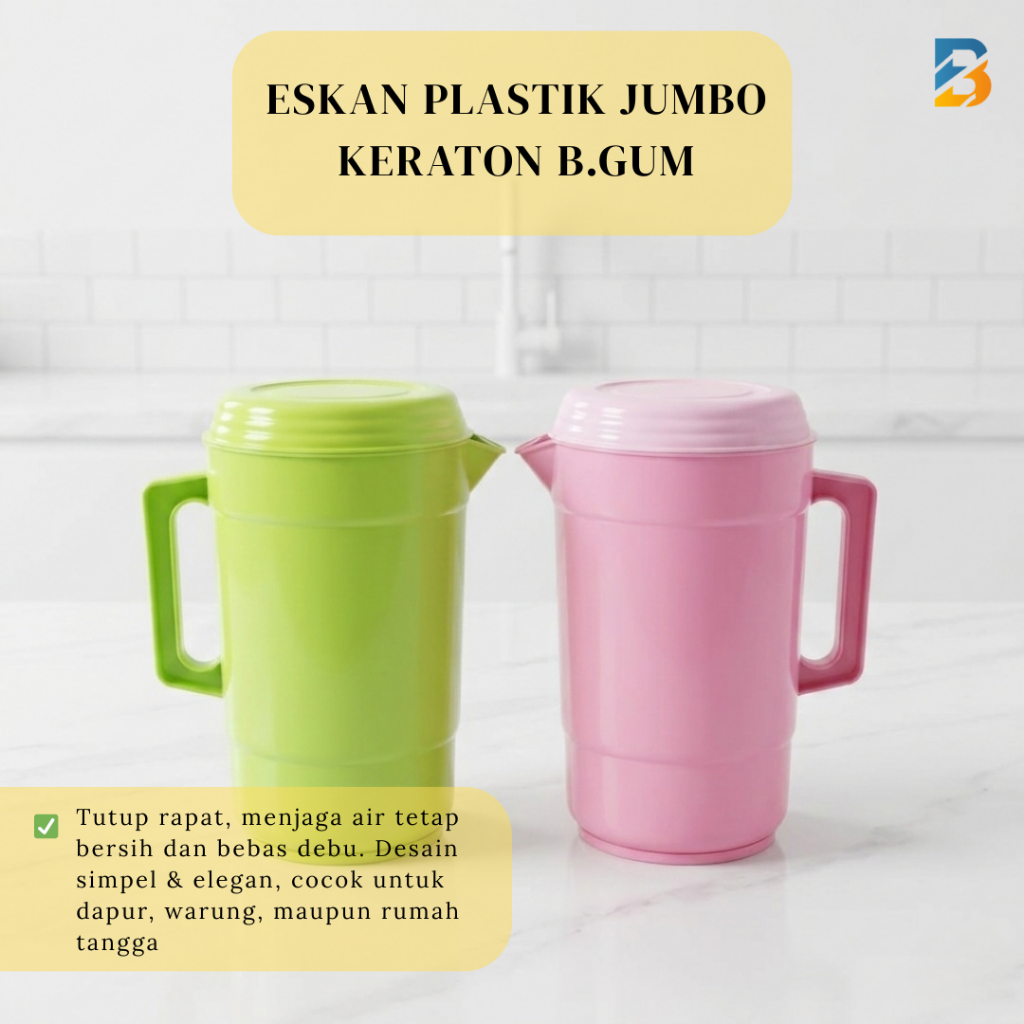 Teko Air Minum Anti Tumpah Kettle Plastik Hijau Pink Jumbo