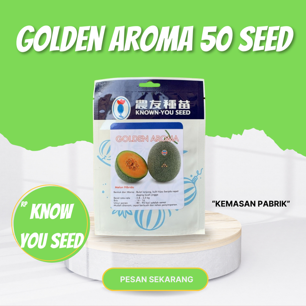 Golden Aroma benih melon kemasan 50 biji / seed