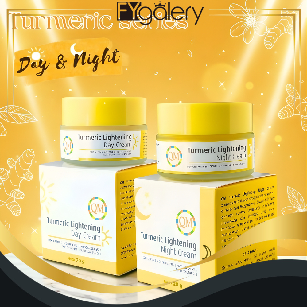 FYgalery QM Turmeric Lightening Day & Night Cream Dengan Niacinamide Dan Kunyit Y8114