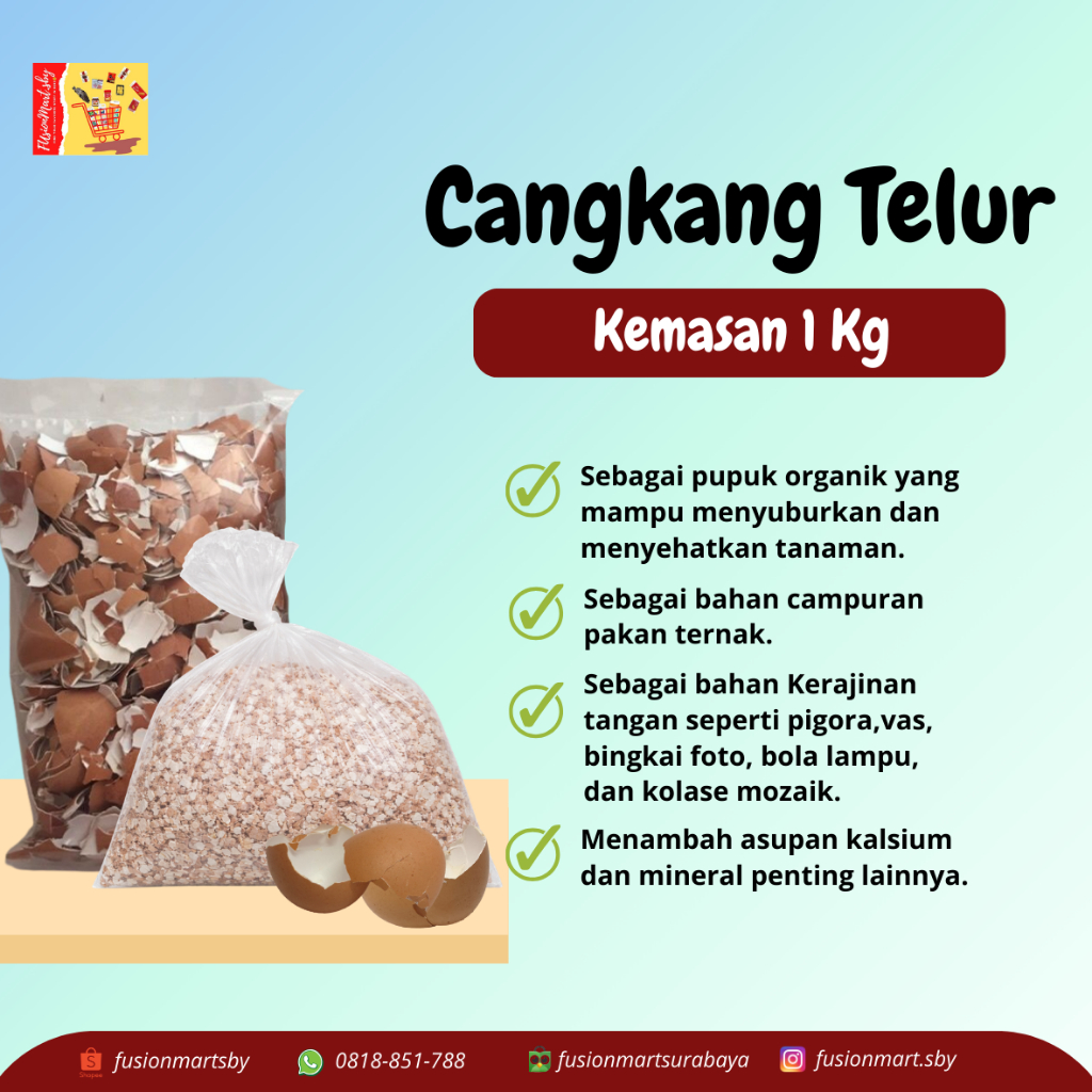 Cangkang / Kulit Telur Ayam 1 Kg