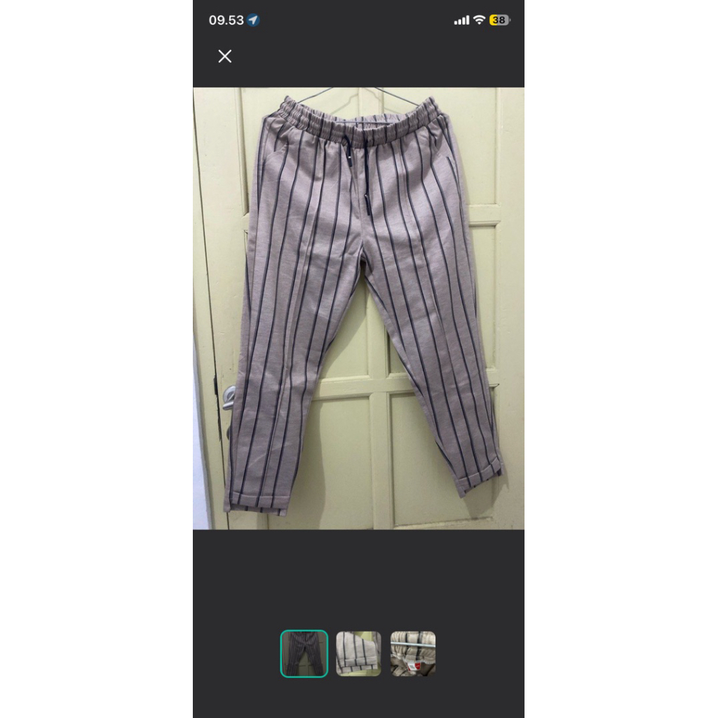[PRELOVED] Ankle Pants Garis