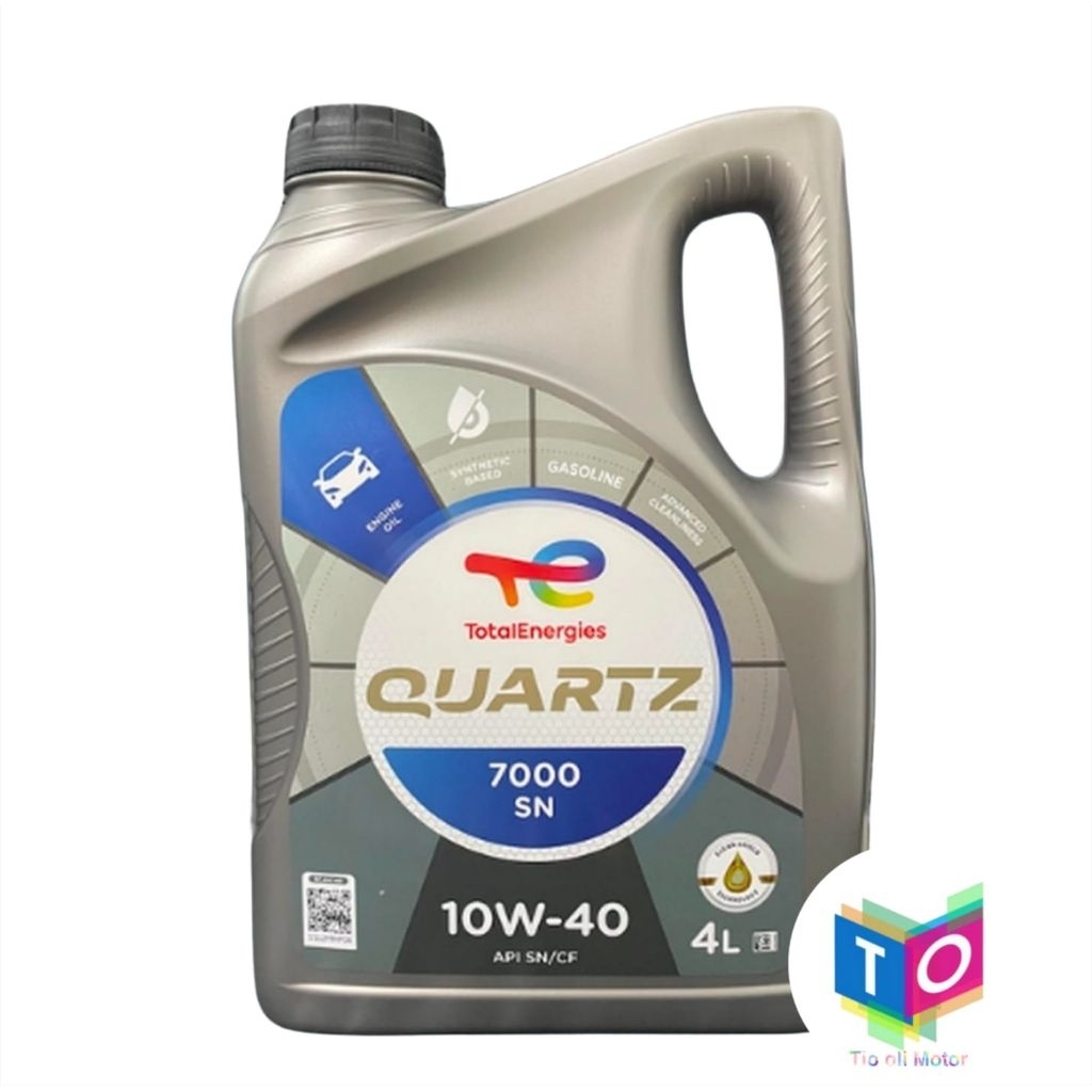 Oli Total Quartz 7000 10W-40 SN/CF Oli Mesin Mobil 1.Liter  / 4.Liter