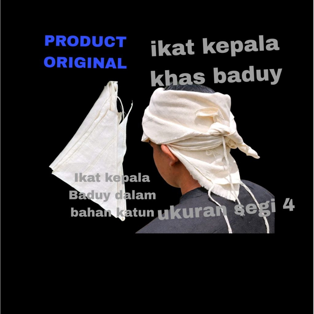 Iket Kepala Baduy Tenun Segi Empat Kain Adat Baduy Original