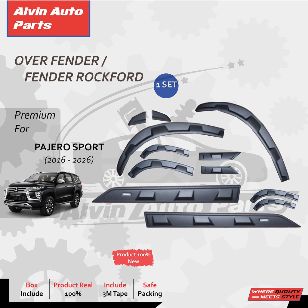 OVER FENDER PAJERO SPORT 2016 - 2026 ROCKFORD STYLE /FENDER PAJERO SPORT 2016 - 2026 ROCKFORD STYLE