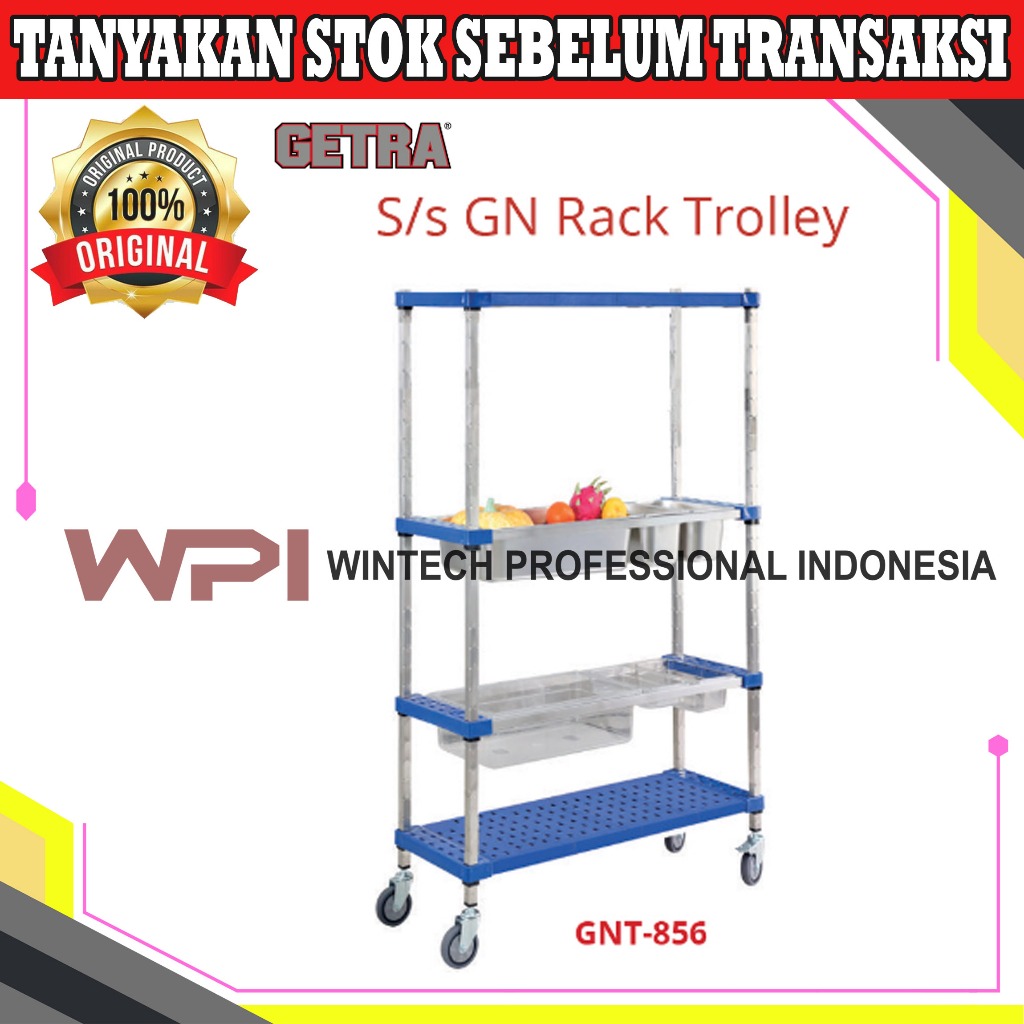 GETRA GNT-856 SS GN Rack Trolley / Rack Trolley Serbaguna