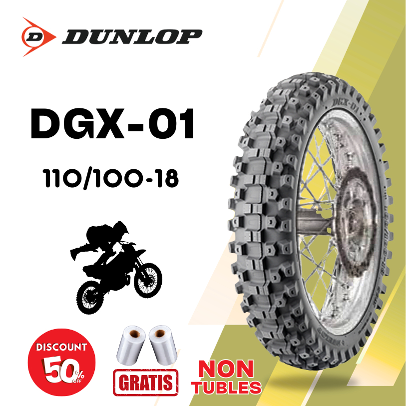 Ban Motor TRAIL DUNLOP DGX-01 110/100 Ring 18 Non Tubeless