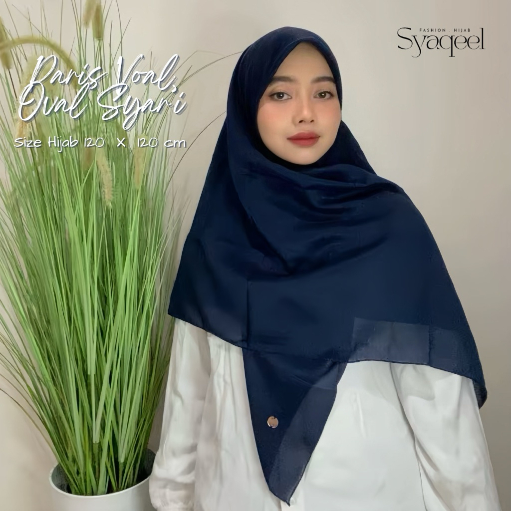 Segiempat Syar’i Paris Voal Premium Oval Square - SYAQEEL HIJAB