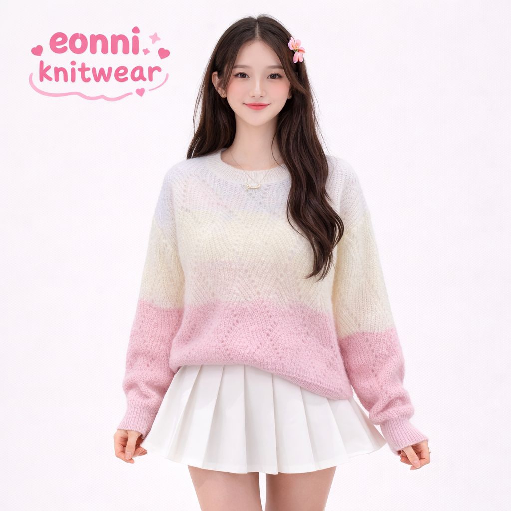 Sweater Wanita Korea Knit Import (Ara)