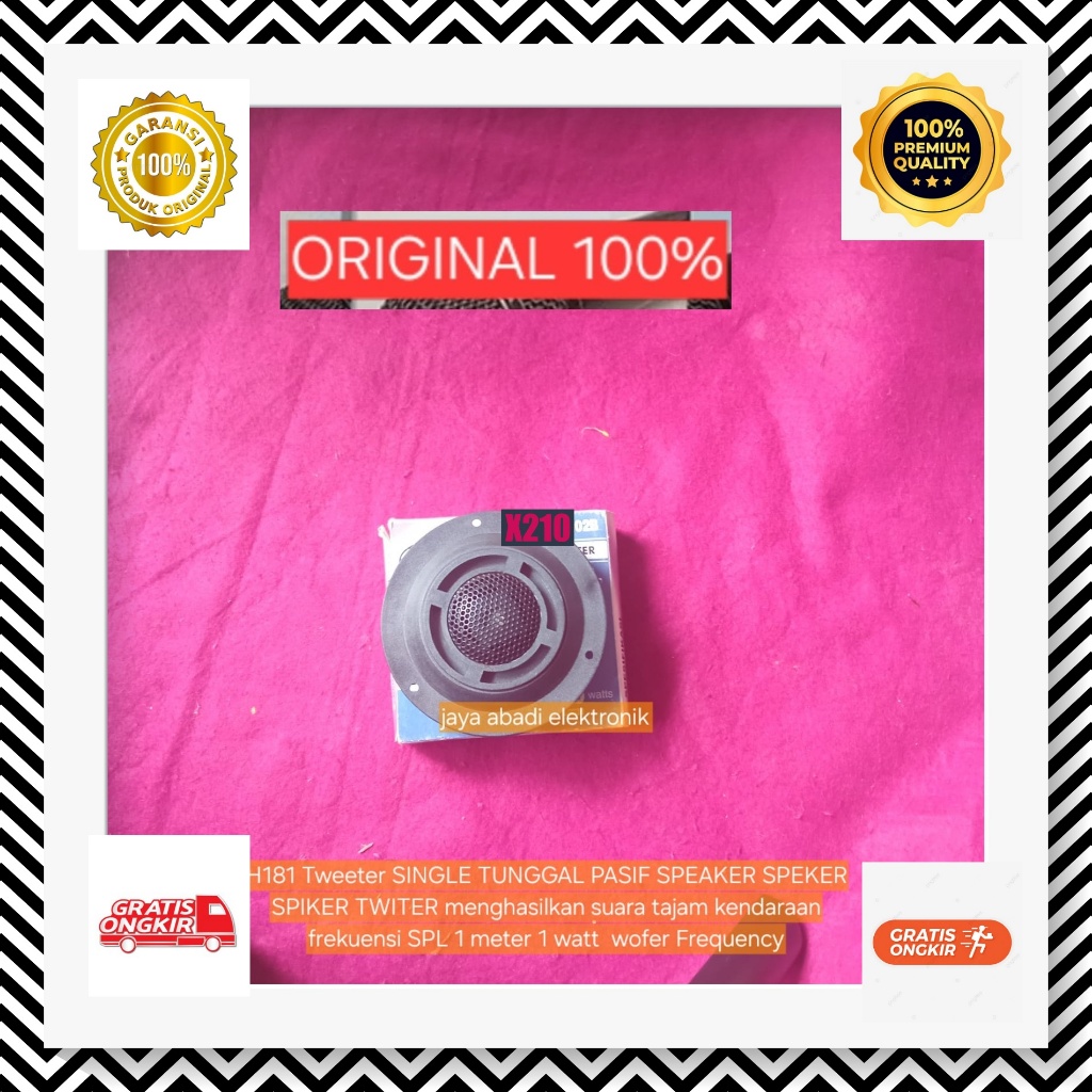 X210 Tweeter SINGLE TUNGGAL PASIF SPEAKER SPEKER SPIKER TWITER menghasilkan suara tajam kendaraan fr