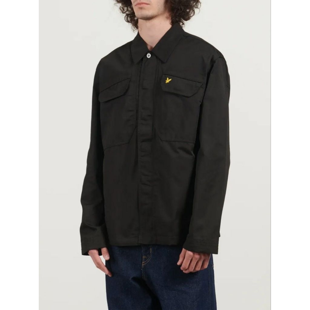 Lyle and Scott Multi Pocket Overshirt Jacket Black Original