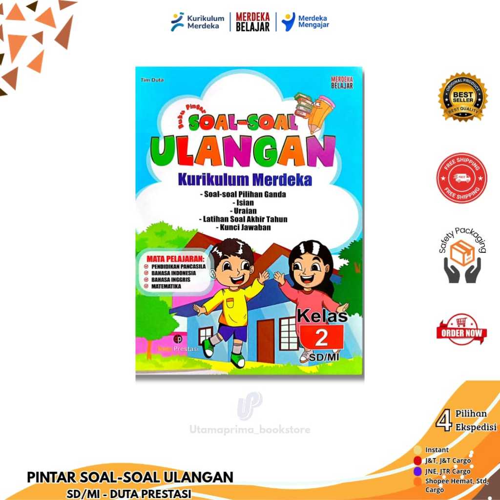 BUKU PINTAR SOAL-SOAL ULANGAN & KUNCI JAWABAN KELAS 2 KURIKULUM PENGGERAK-MERDEKA SD/MI PENERBIT: DU