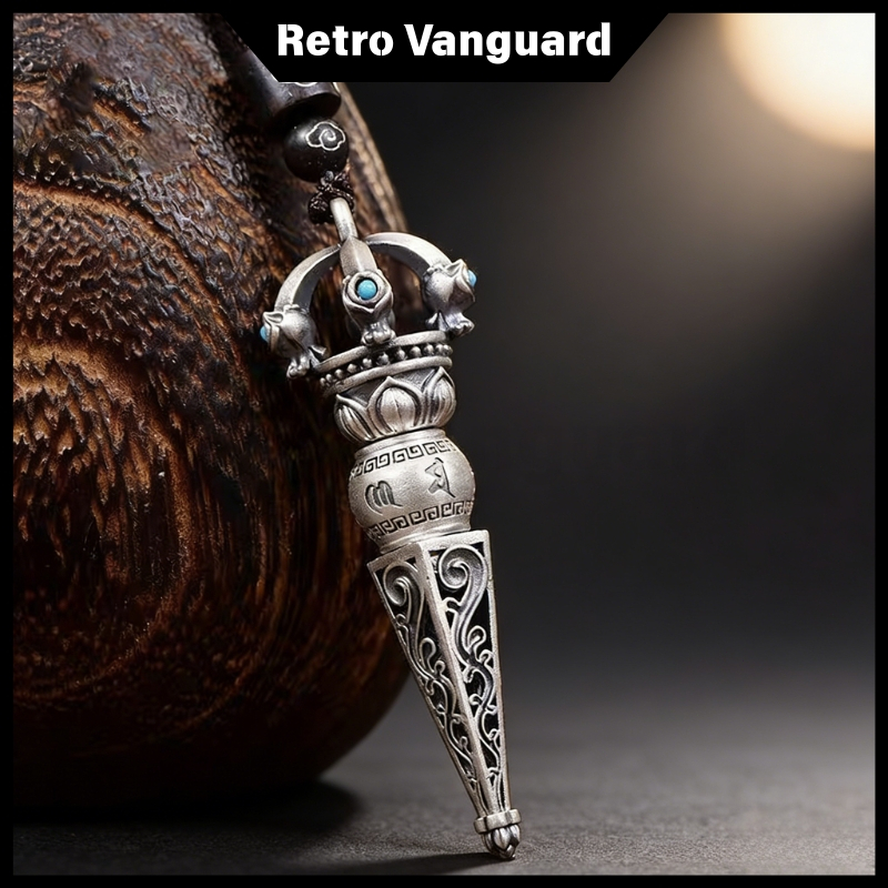 RV-1389 Kalung Vajra Perak Thai Asli Premium, Anti Karat dan Tidak Berubah Warna, Kado Istimewa untu