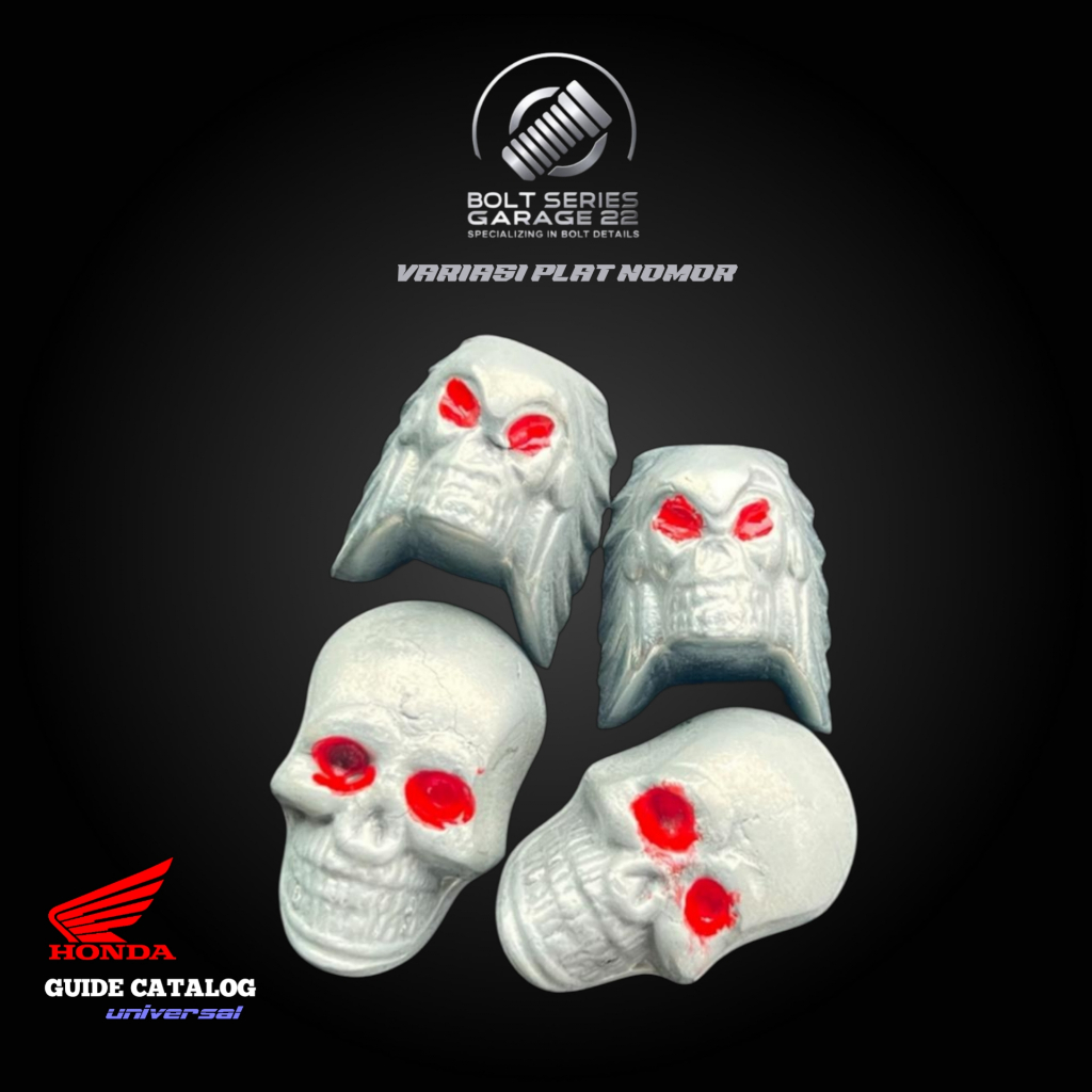 Variasi Plat Nomor Tengkorak Motor Universal Keren Gagah Sangar