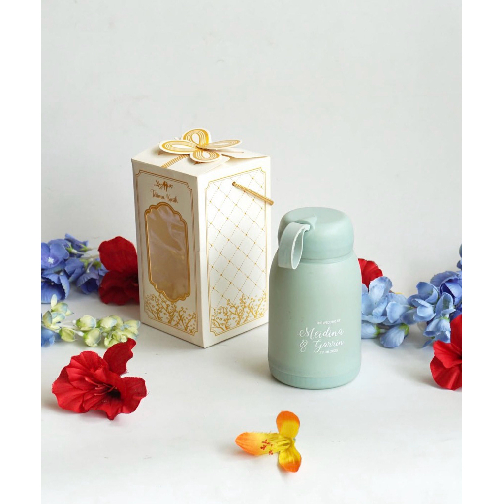 SOUVENIR TUMBLER NOLA CUSTOM KEMASAN BOX / SOUVENIR BOTOL KELINCI