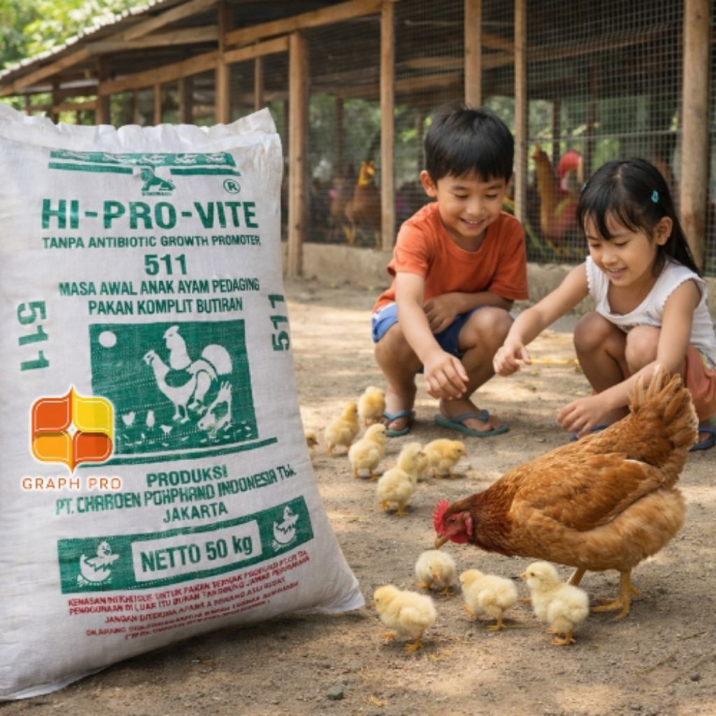 [50 kg] Voer/Pur Pakan Ayam Pedaging 511, 512, 594, BR11, BR12
