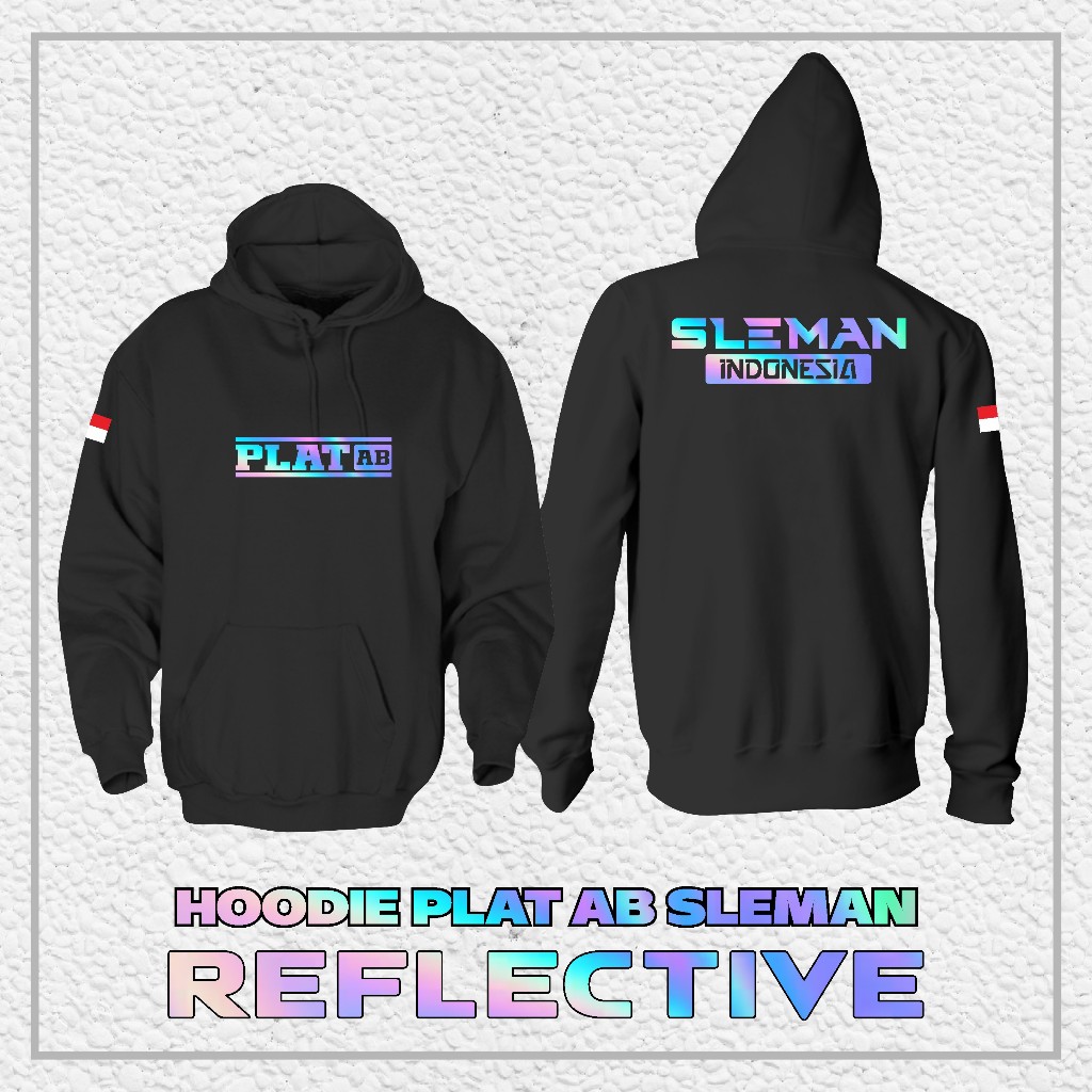 Hoodie Jaket PLAT AB SLEMAN "REFLEKTIF MENYALA" || Jaket PLAT AB SLEMAN