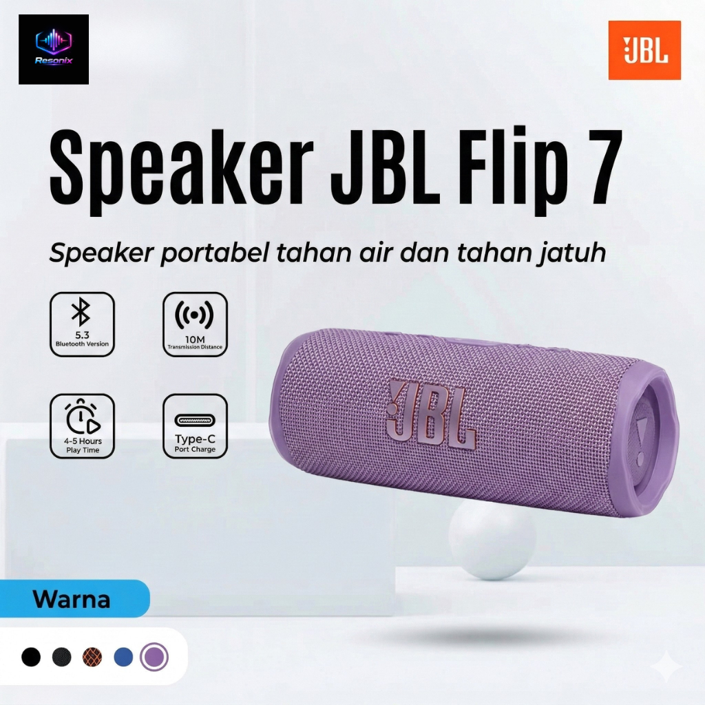 JBL Flip 7 Portable Waterproof Speaker Bluetooth Karaoke