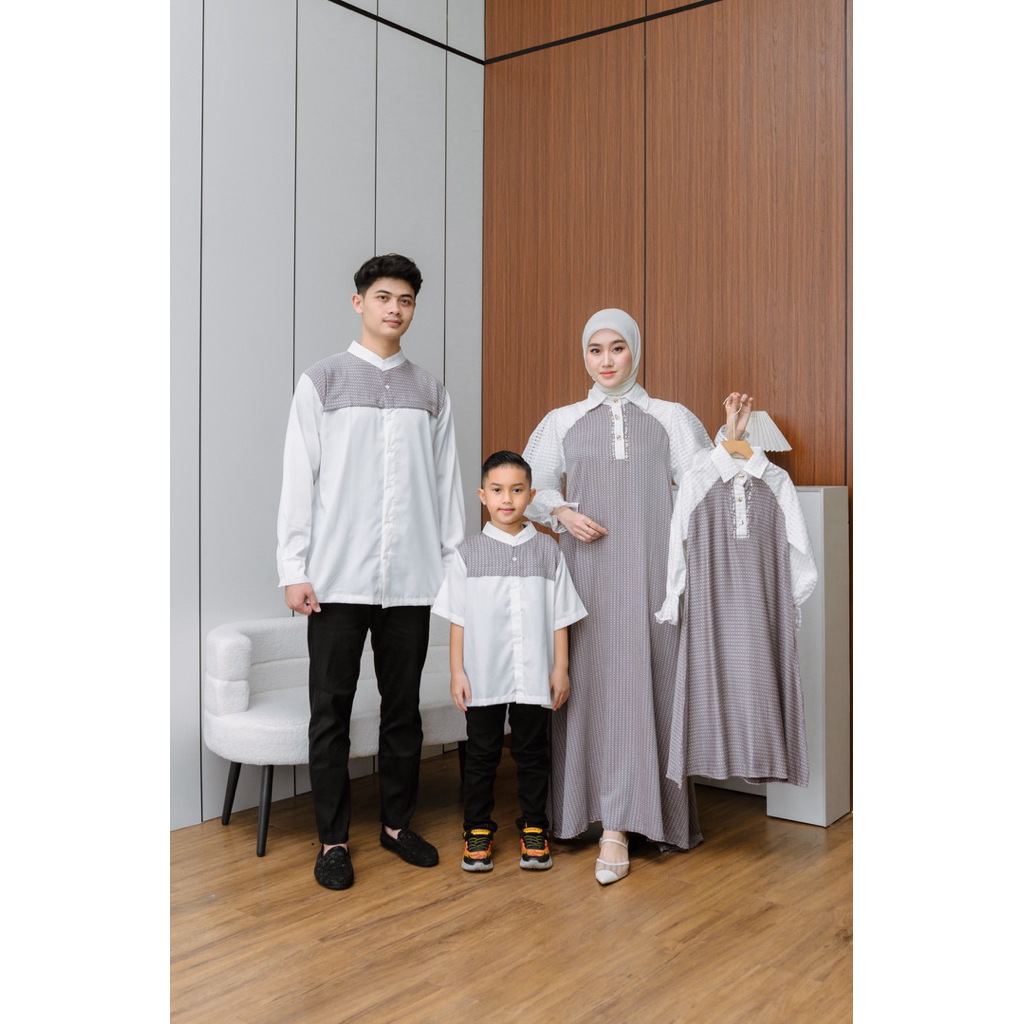 CANDY LADY Mavhira Sarimbit / Baju Lebaran Seragam Keluarga Gamis Ibu dan Ayah Couple Koko Daddy dan