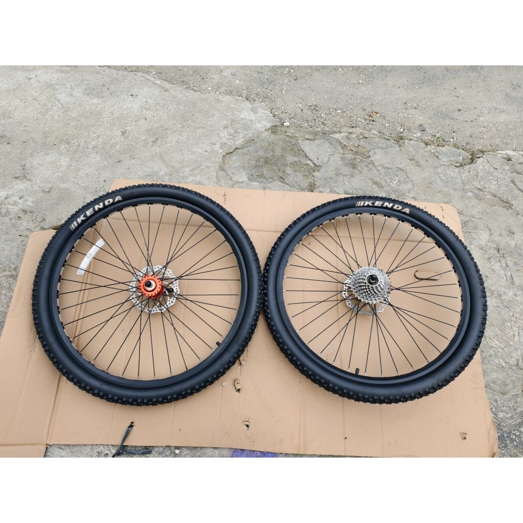 wheelset uk 27,5 ,Ban luar kenda 27,5x220, Ger 8speed  untuk sepeda mtb, federal dll (Harga Satu Sty