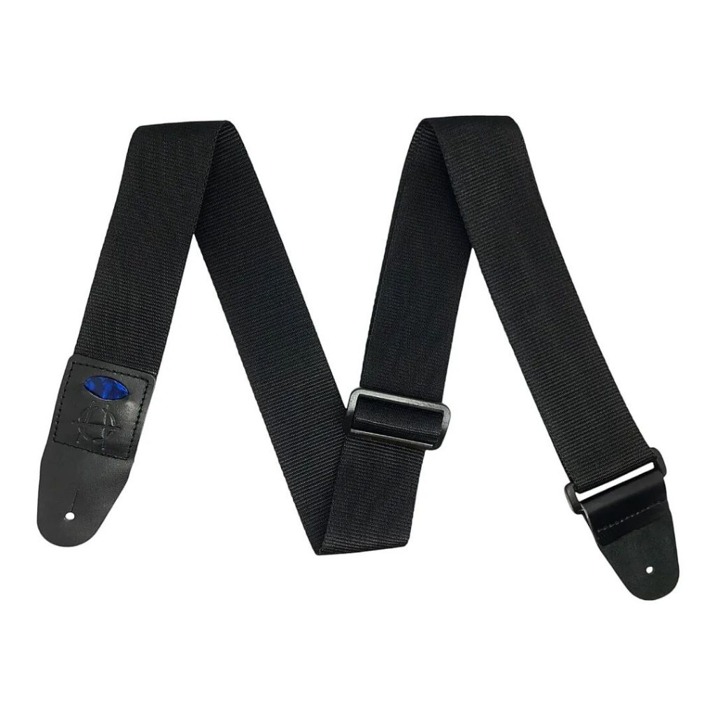 Strap gitar/bass bahan webbing+kulit asli