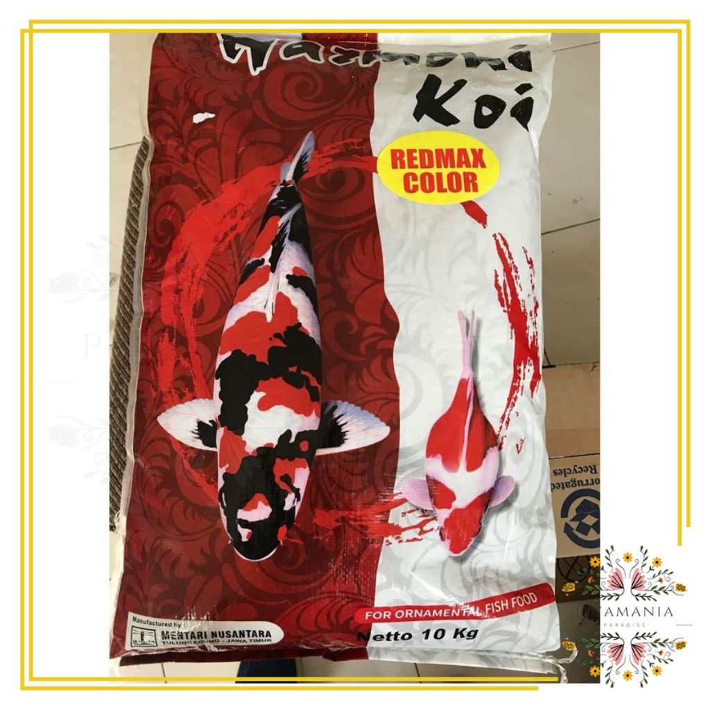 PIYAMANIA Harmoni REDMAX Color Pakan Koi 10 kg Pelet Ikan 10 kg Fish Food Untuk Warna, Pertumbuhan d