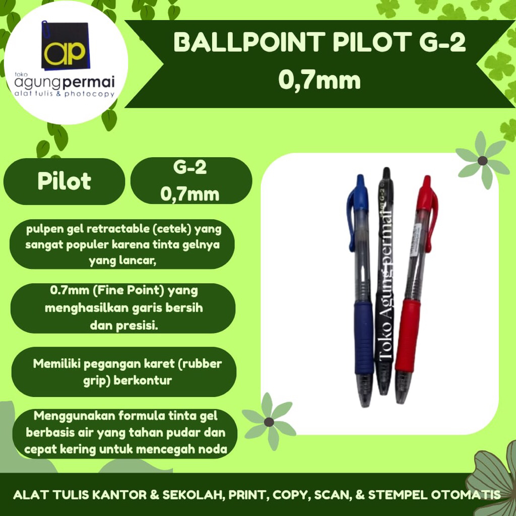 BALLPOINT PILOT G-2 0,7mm