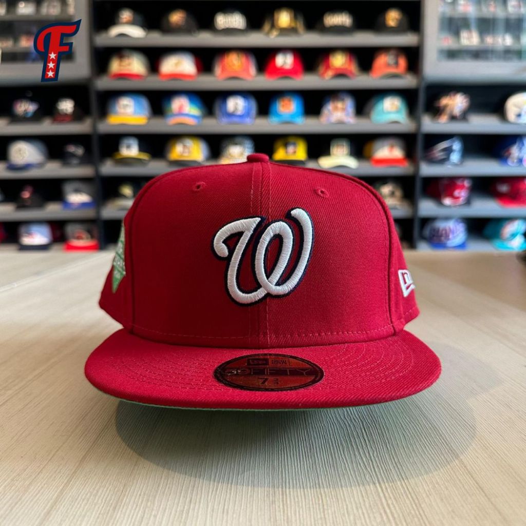 Topi New Era MLB Washington Nationals World Series 2019 Patch Red 59FIFTY Baseball Fitted Hat Origin