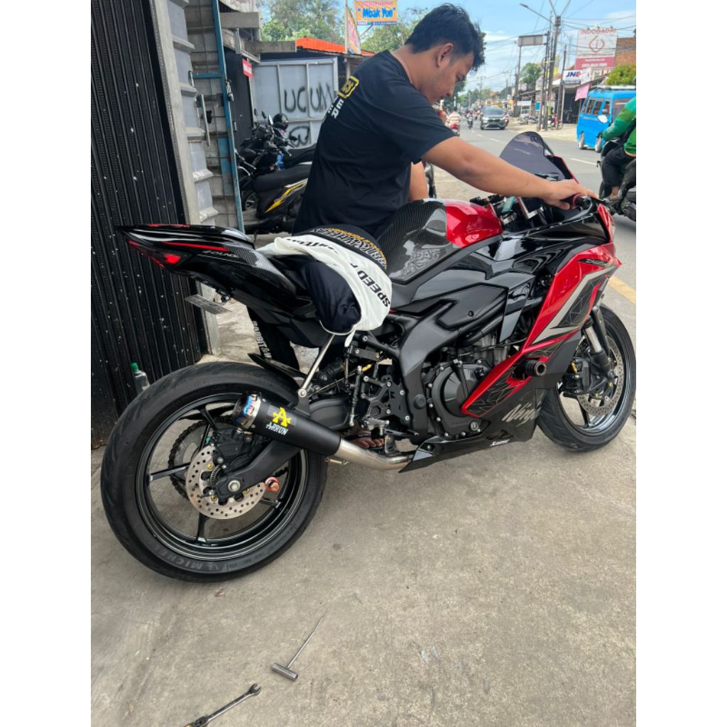 COD Arrun Prorace atau Arrow black blue Prorace stainless lokal premium Fullsistem zx25r zx25rr zx4r