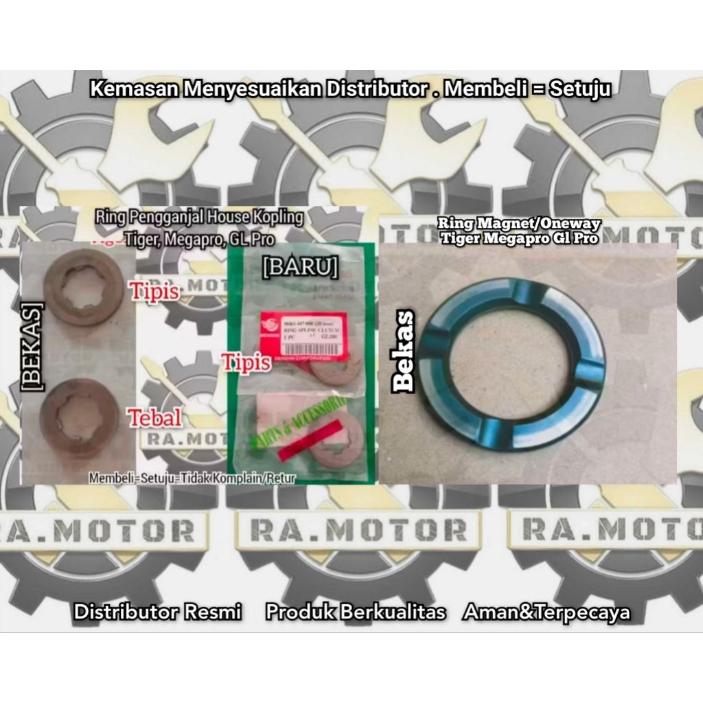 [Baca Deskripsi-Bekas]Ring Pengganjal House Kopling & Oneway Tiger  Revo Megapro 