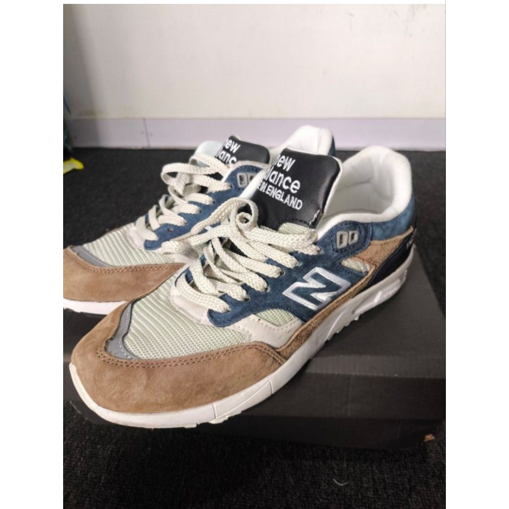 Sepatu Sneakers Olahraga Running Nb England Coklat Biru size 39