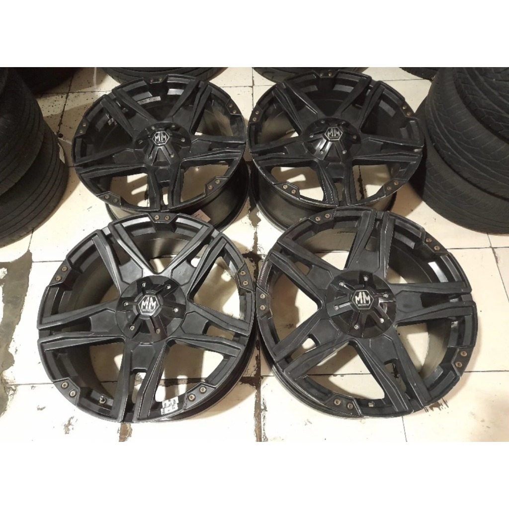 VELG MOBIL RACING SECOND HSR MAYHEM RING 20 LEBAR 9 PCD LUBANG BAUT 6X139 ET19 PELEK BEKAS PAJERO ST