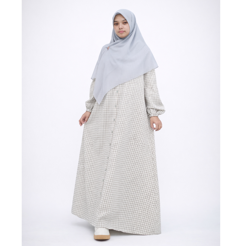 Gamis Syari gamis kotak kotak terbaru baju gamis wanita Abaya Katun gamis kotak kotak wanita Dress