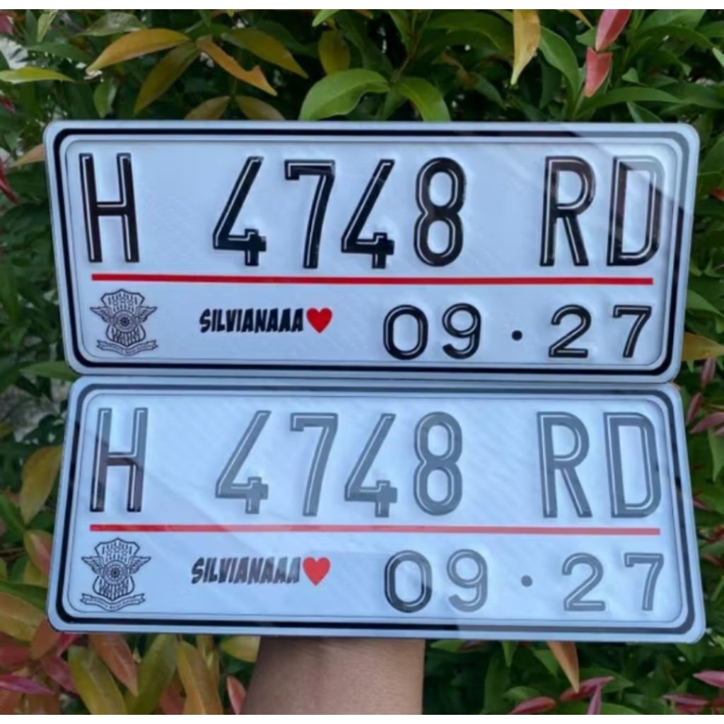 Plat nomer motor variasi carbon karbon + cover akrilik