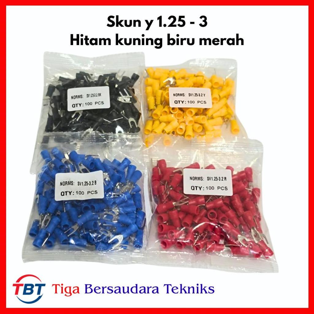 Skun Y 1.5mm Skun Kabel Y 1.25 - 3 Skun Garpu 1.25-3