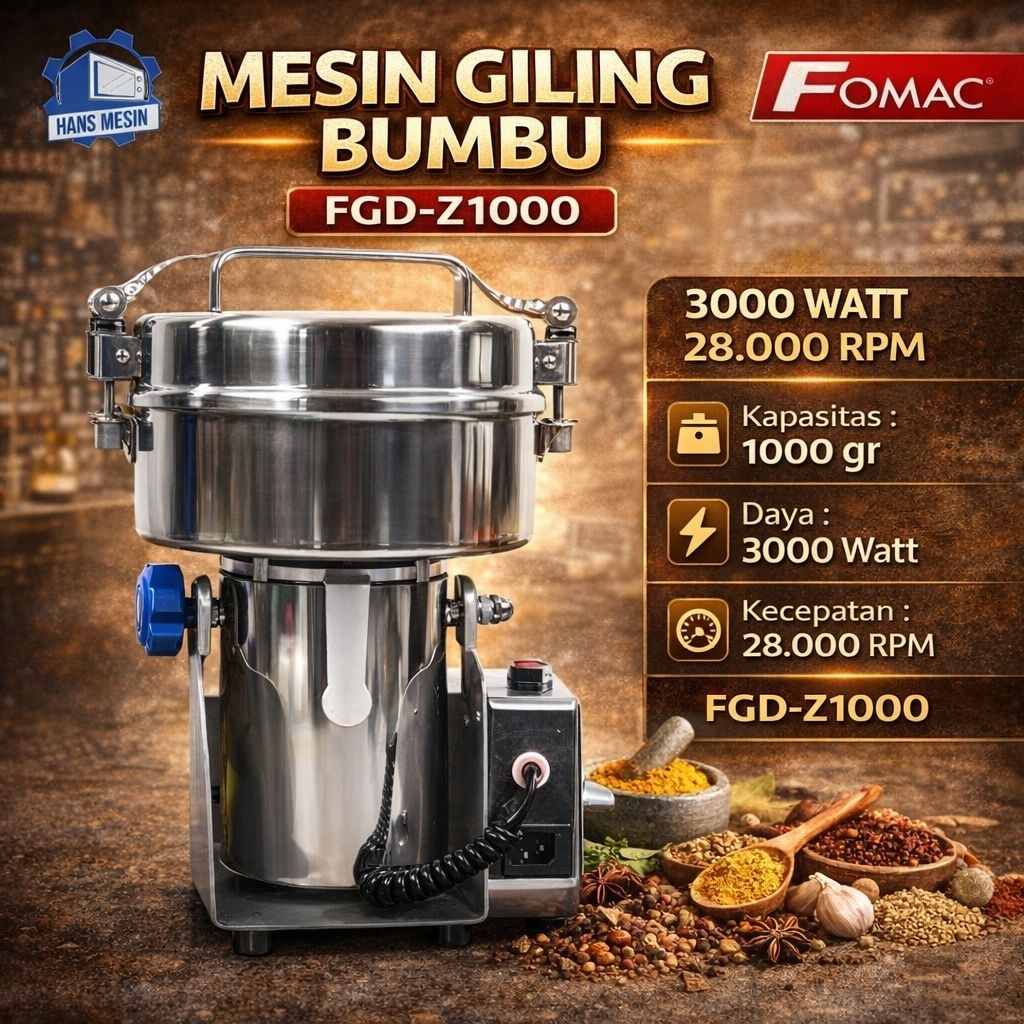 Mesin penepung (FOMAC) FGD-Z1000 food grinder miller