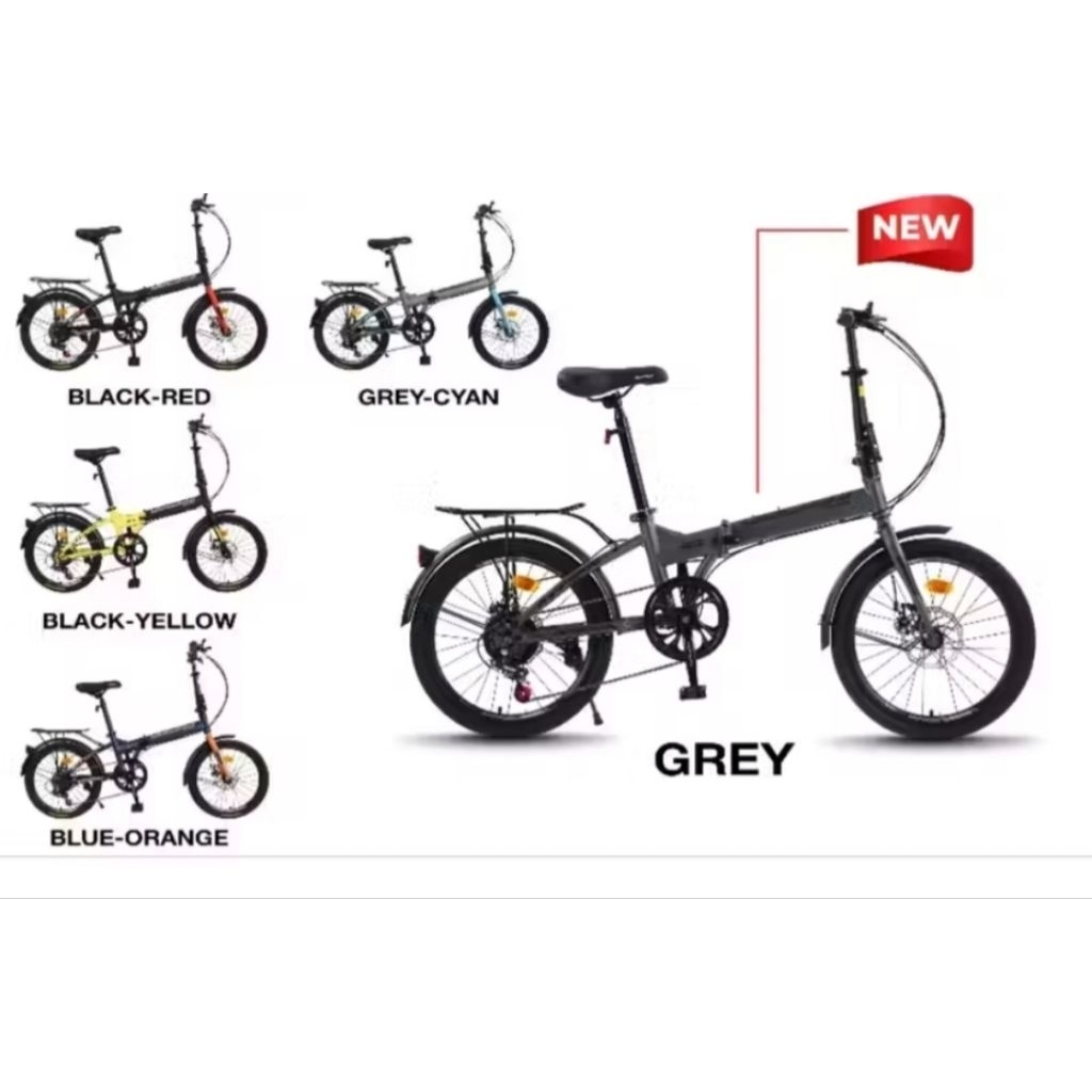 Sepeda Lipat Odessy 16 Dan 20 inch Ritz Frame besi Rem Cakram