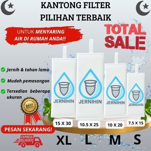 Filter Bag Kain Filter Air Keran Sumur Bahan tebal 1micron. Kran Kamar Mandi Saringan Air Penjernih 
