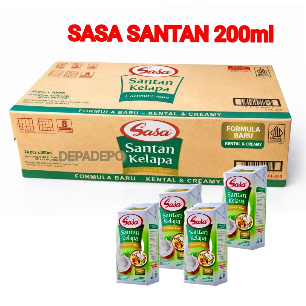 Sasa Santan 200ml - Pilihan Isi 12 pcs atau 24 pcs 1 Dus