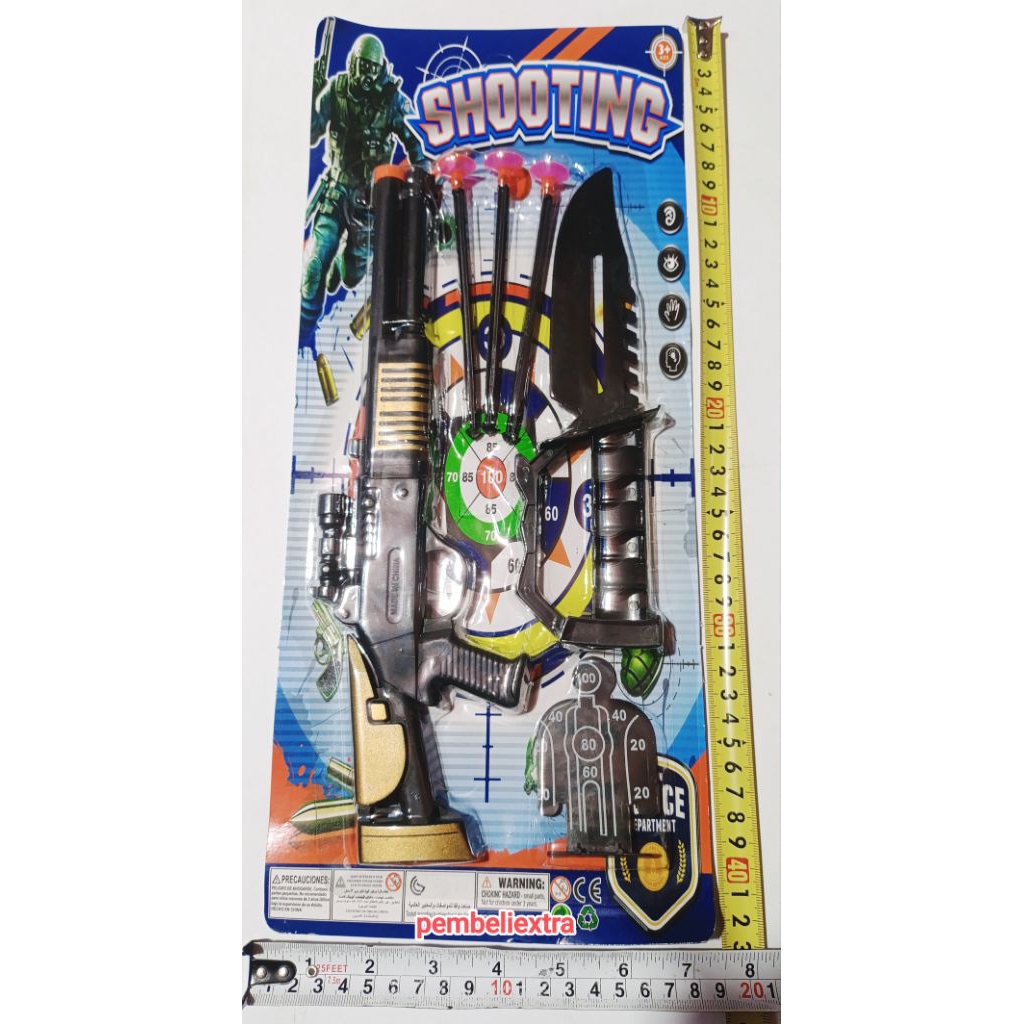 mainan termurah pistol Senapang Shortgun Shooting anak peluru pisau mainan