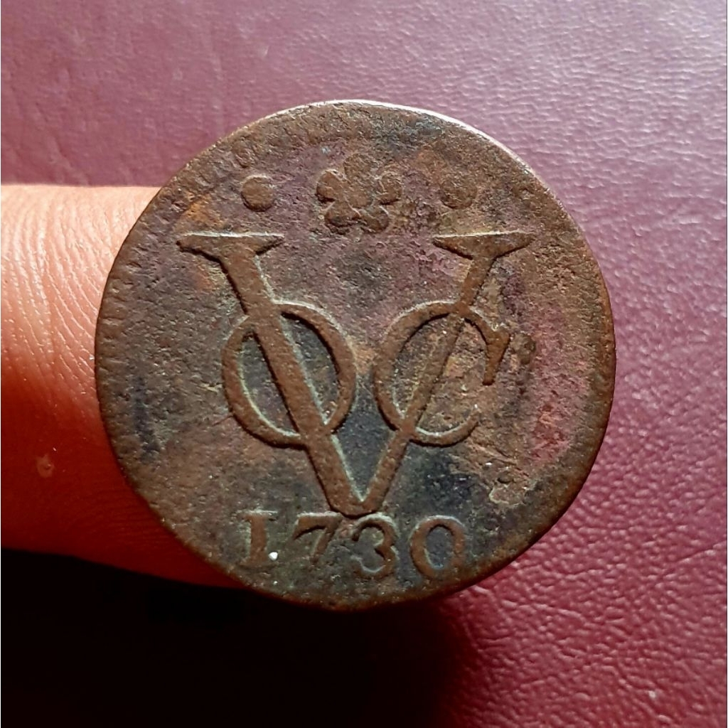 koin 1 duit 1730 voc holland