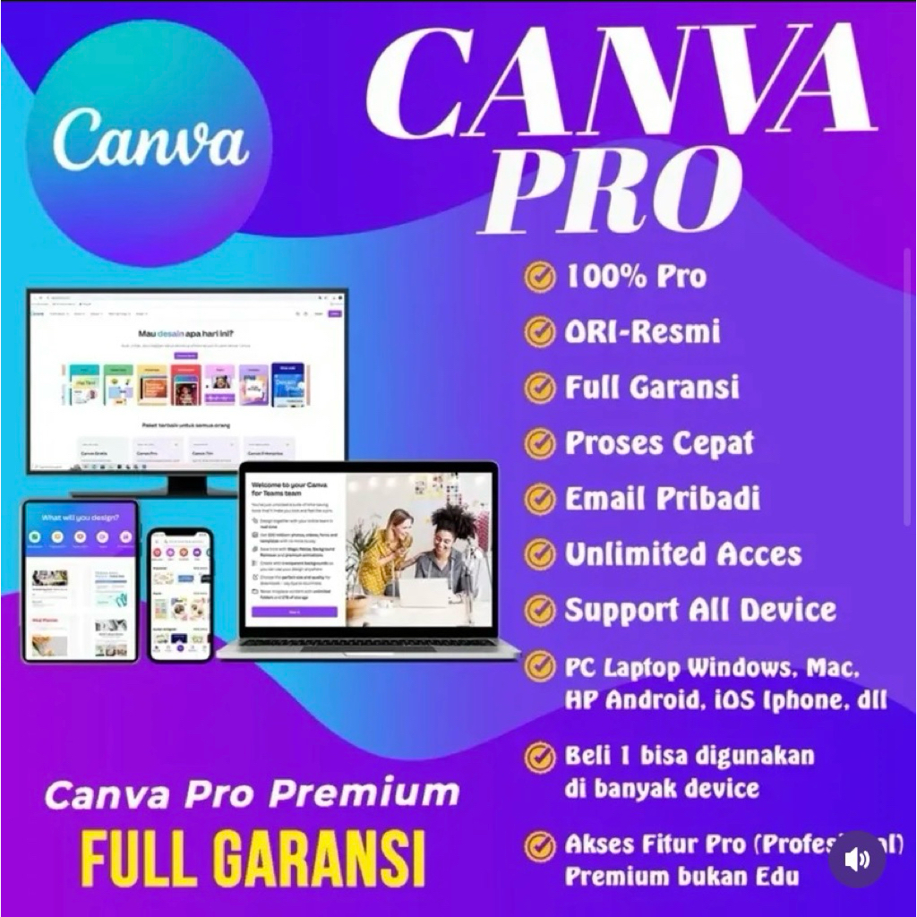 Canva Pro Premium - Akses Ribuan Template & Fitur Pro