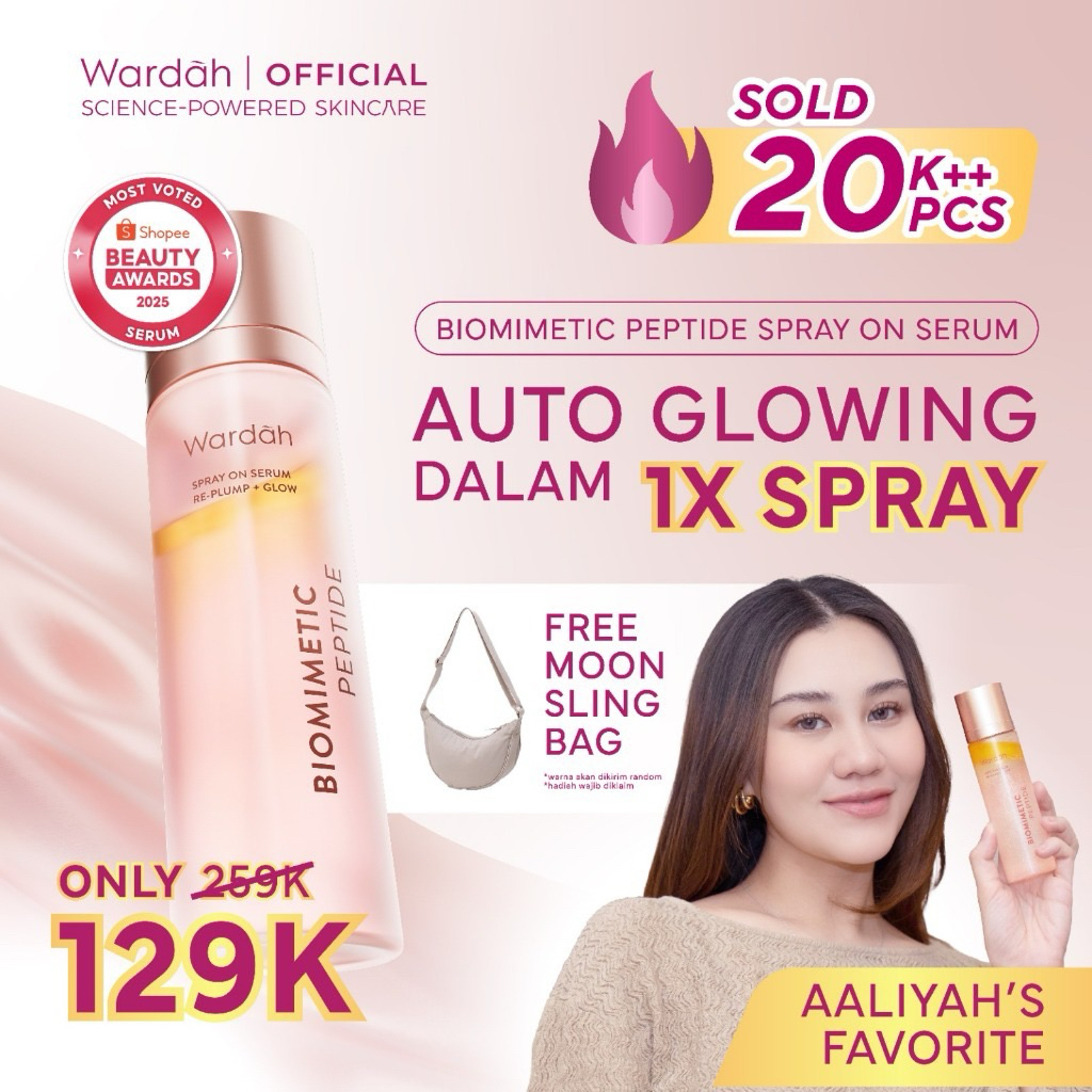 WARDAH Serum Spray - Instant Glowing First Spray Serum - Spray On Serum 105 ml - Kulit lebih glowing