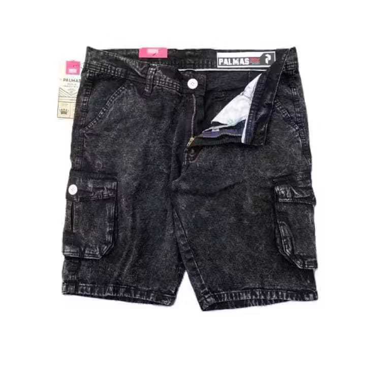 Celana Pendek Cargo Jeans Snow Wash - PDL Broadshort Premium Basic Denim
