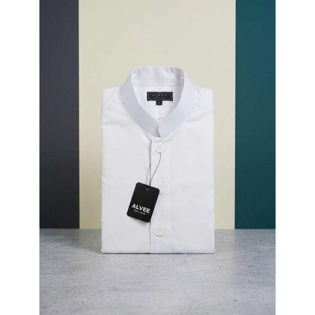 Baju Koko ALVEE Original 100% Lengan Panjang Polos Bahan Katun Spun Saudi Premium - Koko Salaf Habai