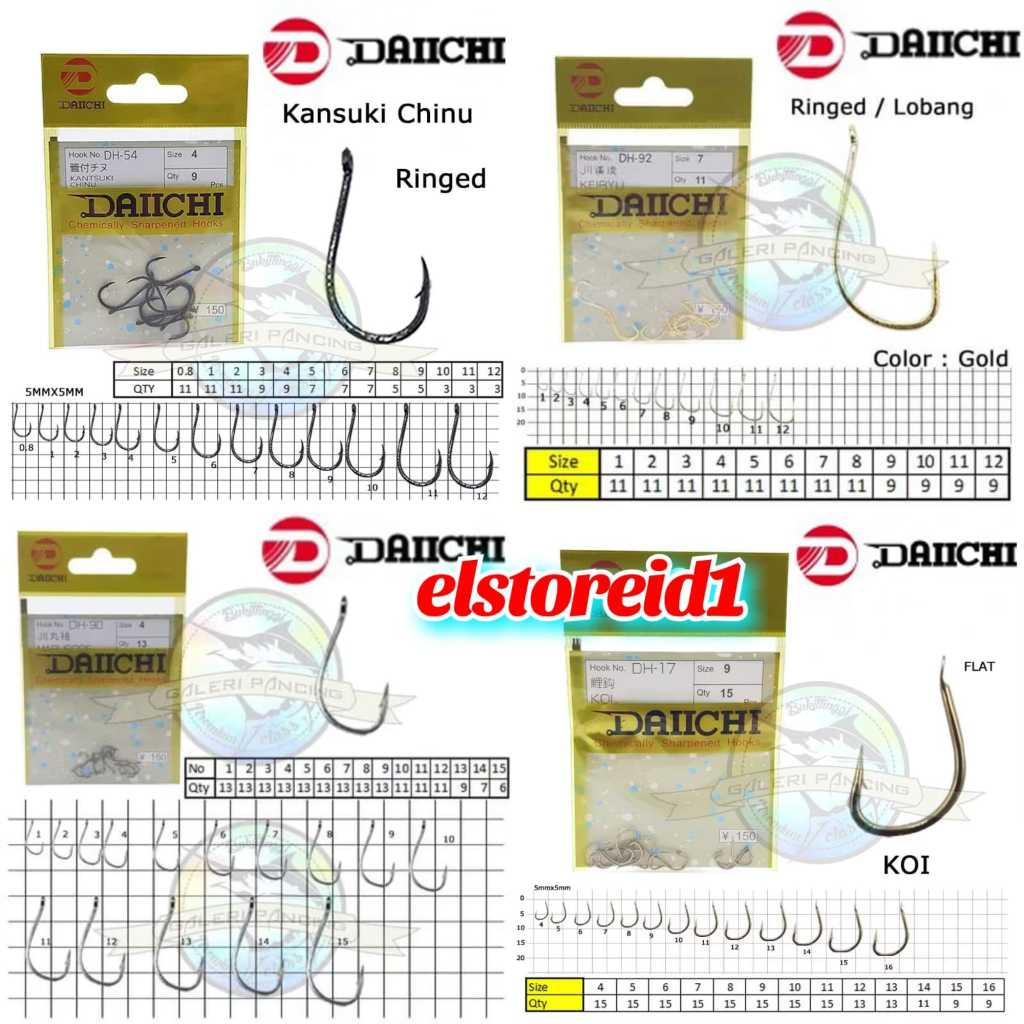 Daiichi Mata Kail siluman Pancing daici daichi Legend Kuat Anti Mocel DH 17 Dh 54 DH 90 DH 92 ori