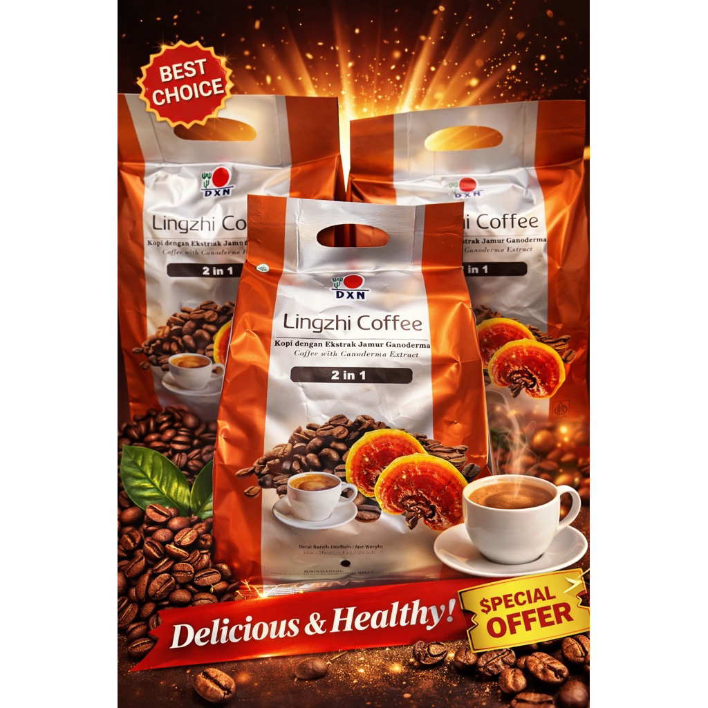 (Paket 5 bag) Lingzhi Coffee Kopi Dxn