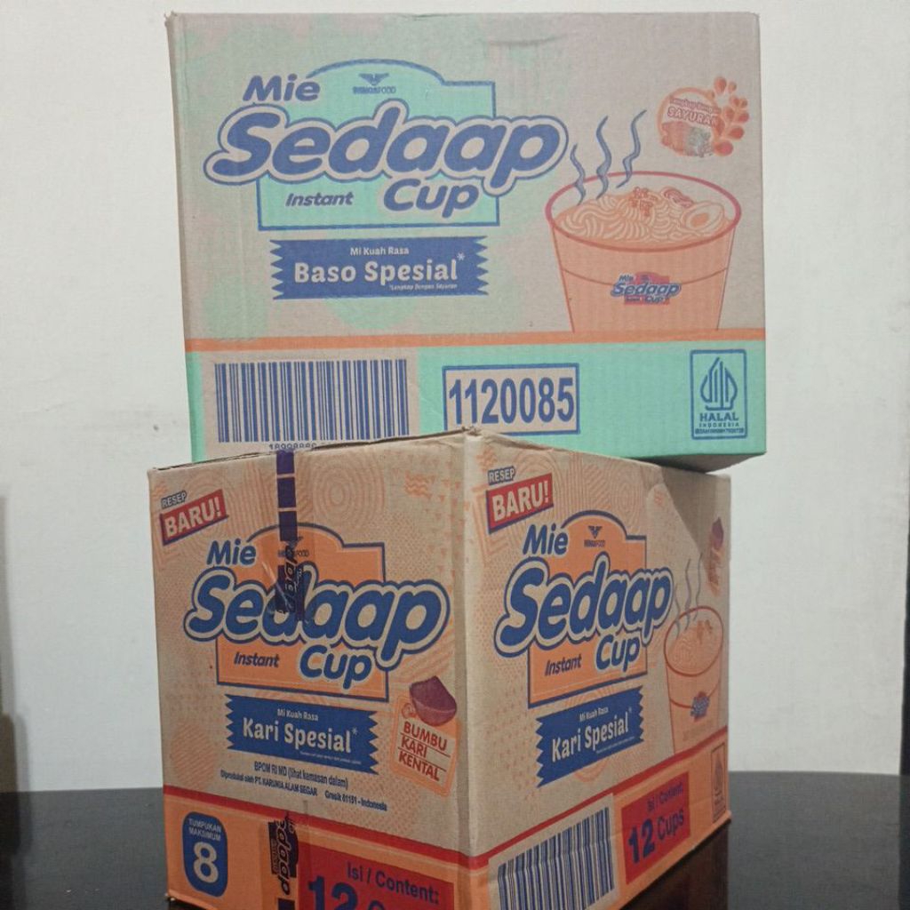 Mie Sedaap cup 1 dus 12 cup