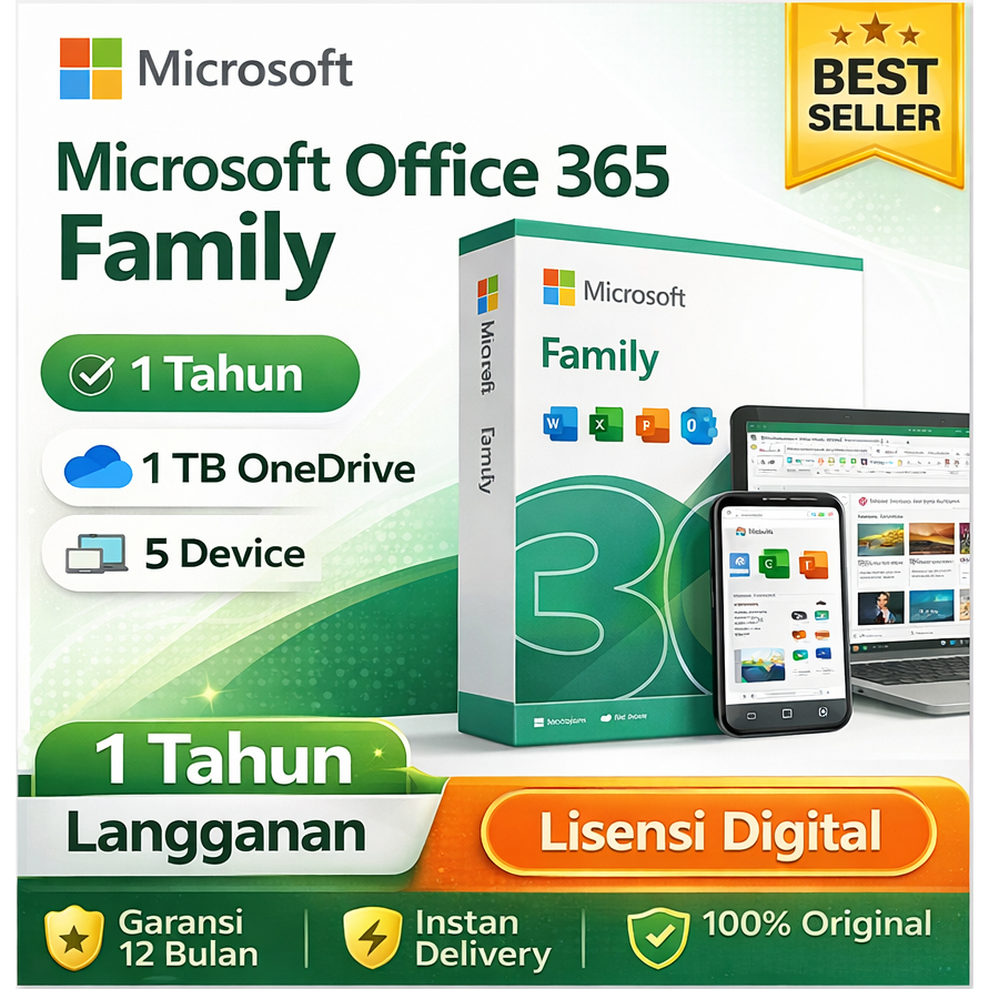 Microsoft Office 365 Family - 5 Devices